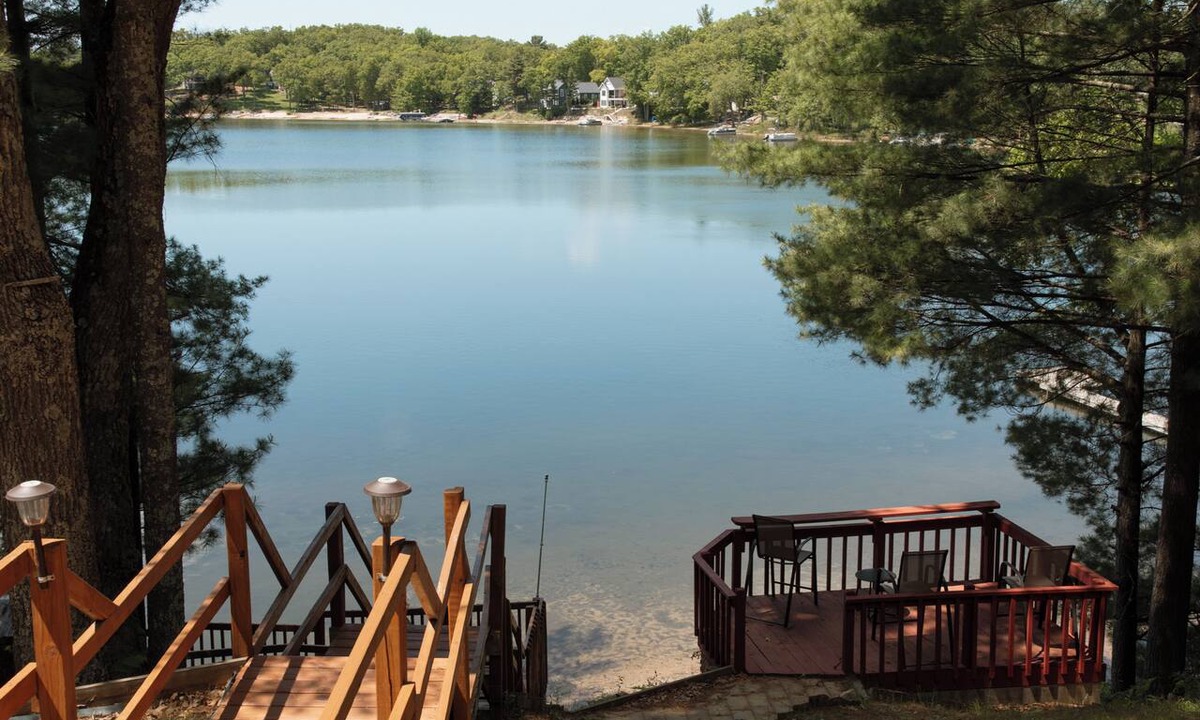 Newaygo House | Lakefront Retreat w/Private Dock & Stunning Views