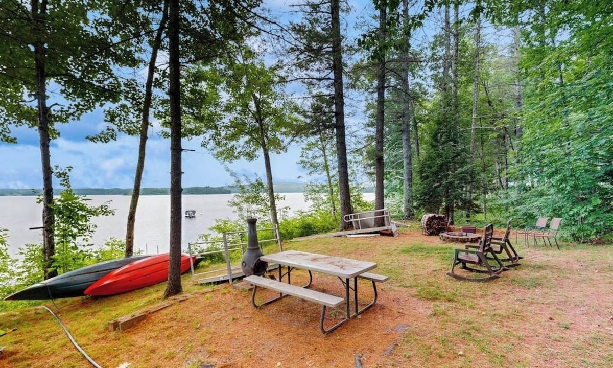 Wayne Cabin | Rustic lakefront cabin w/gas grill, firepit, kayaks, one canoe, A/C - 2 dogs OK