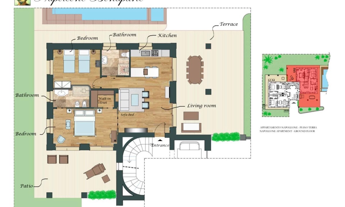 Castiglione Falletto Apartment | Villa Vitae Luxury apartments App.to Napoleone three room apartments with panoramic terrace and garden