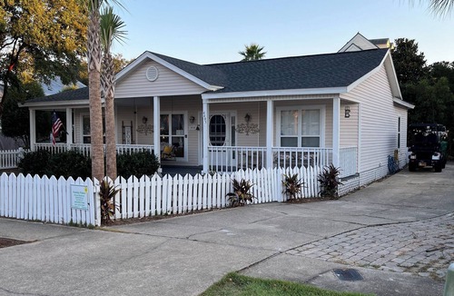 Clipper Cove Cottage | BEACH COTTAGE 3BR , GOLF CART W/HOUSE, PORCH SWING ,POOL 30 STEPS AWAY, PETS LOV