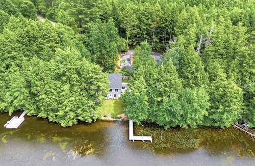 Belgrade Cabin | Big Pines Cabin- Belgrade Lakes Waterfront Retreat with Private Dock