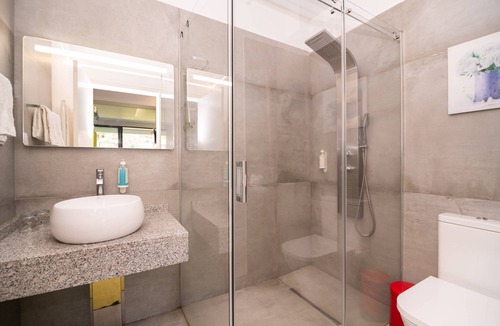 Santana House | Lower-level Studio w/kitchenett and patio