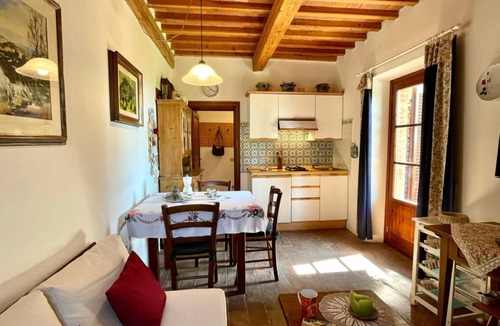Guardistallo Apartment | Podere Morena private garden with sea view apartment Luca