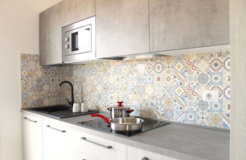 Stintino Apartment | Spacious 40 square meter apartment with independent access via magnetic card. The accommodation includes a fully equipped kitchenette, a living room with a comfortable sofa bed for two, a bedroom with a double bed, and a private bathroom with a shower an