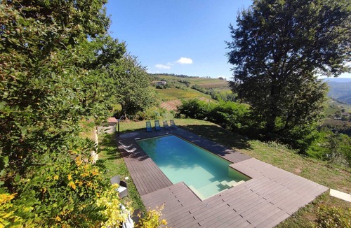 Mango House | Stone house with swimming pool with whirlpool and patio with terrace on the valley