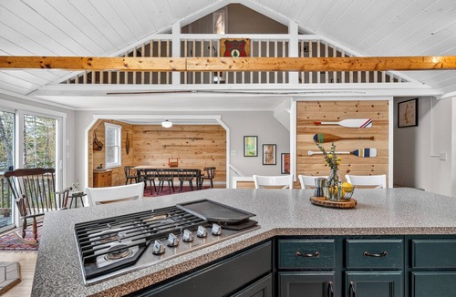 Winthrop House | Wilson Pond Waterfront Camp with Game Room, Kayaks, Grill & Private Dock!