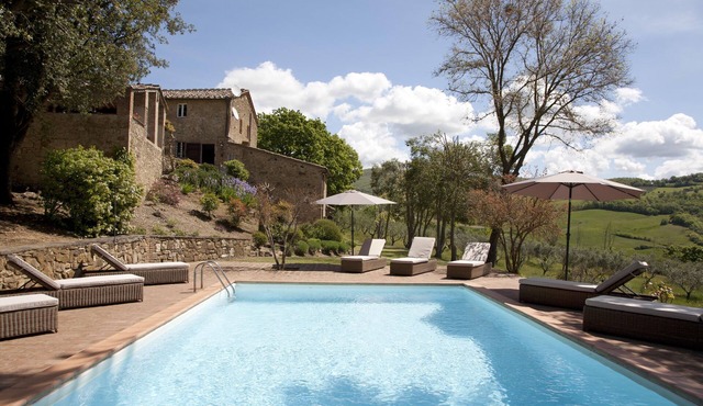 Charming Farmhouse with Pool, Stunning Views & 10 Minute Walk to Village Centre