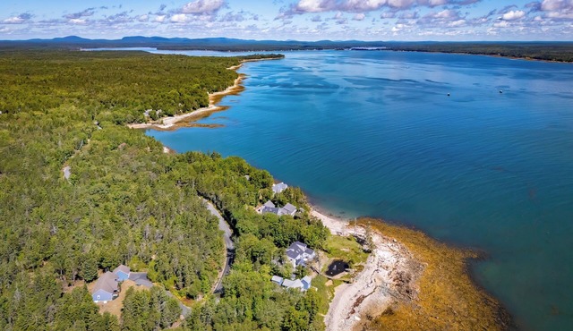 Oceanfront Seaglass Estate Near Acadia National Park, with Hot Tub and Views!