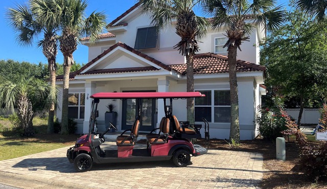 "Seas The Day" Great House Private Pool, Golf Cart, 1/2 Block to Deeded Beach
