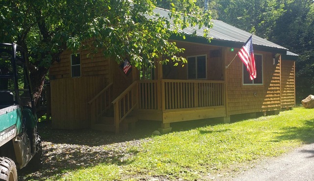 Snowmobilers private cabin, on the trails