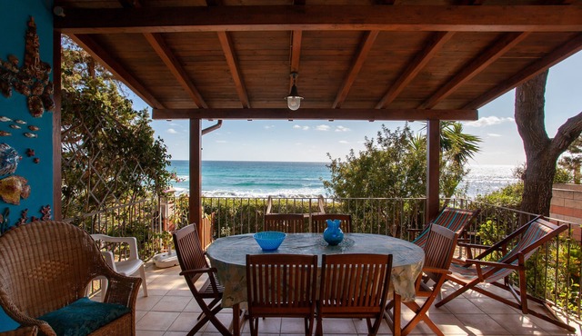 Vacation Home Casa sulla Spiaggia 1 with Sea-View, Terraces & Garden