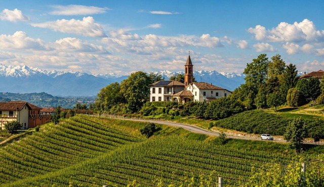 Villa Irene Langhe - Green Suite, First Floor - View of the Monforte and Novello Vineyards