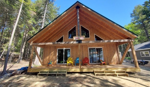 Waterfront Log Home on West Grand Lake